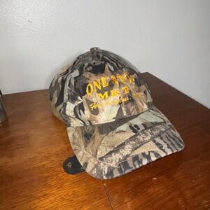 Vintage Embroidered Kati Mossy Oak Camo Hat Mens Hunting Baseball Cap